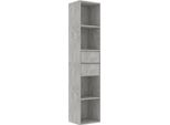 Libreria Grigio Cemento 36X30X171 Cm Materiale Legno