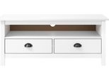 Syfax™ Mobile Porta Tv Hill Bianco 110X40X47 Cm In Legno Di Pino