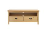 Mobile Tv Hill Marrone Miele 110X40X47 Cm In Legno Di Pino Massiccio