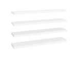 Vidaxl Mensole Sospese 4 Pz. Bianco 120X23,5X3,8 Cm Mdf