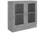 Vidaxl Vetrina In Cemento Grigio 82,5X30,5X80 Cm Materiale A Base Di Legno