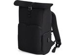 Quadra QD995 | Zaino Per Laptop Q-Tech Charge Roll-Top, 31 X 45 X 17 Cm - Colore: Nero - Dimensioni: 31 X 45 X 17 Cm
