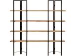 Syfax™ Libreria A 4 Livelli 160X35X160 Cm In Legno Massello Di Mango