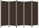 Syfax™ Paravento A 5 Pannelli Marrone 250X180 Cm