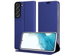 Cadorabo Custodia Per Cellulare Per Samsung Galaxy S22 Custodia Protettiva In Blu Cover Etui Book Case Booklet
