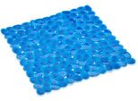 Spirella Tappetino Da Doccia Tappetino Da Bagno Tappetino Da Doccia Antibatterico Antiscivolo Con Ventose - Blu- Circa 54 X 54 Cm - 30° Lavabile