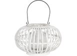 Lanterna Clayre & Eef Ø 34X21 Cm Legno Bianco