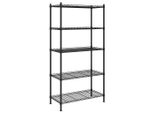 Scaffale A 5 Ripiani 90X35X180 Cm Nero 250 Kg