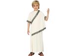 Tunica Romana Per Piccoli Eroi Carnevaleschi Vestito Storico Costume Antico Tunica Carnevale Tempio Greco Celebrazione Stile Antico Bambini, Taglia: 110/116 Colore: Beige