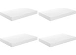 Vidaxl Mensole Sospese 4 Pz. Mdf Bianco Lucido 40X23X3,8 Cm