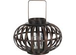 Lanterna Clayre & Eef Ø 34X23 Cm Legno Marrone