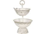 Etagere Clayre & Eef Ø 21X36 Cm Ferro Bianco