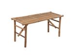 Syfax™ Panca Da Giardino Pieghevole Con Cuscino 118 Cm In Bambù