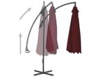 Vidaxl Ombrello Semaforo Con Palo In Acciaio 250X250 Cm Rosso Vino