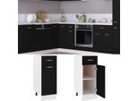 Vidaxl Cassettiera Nera 30X46X81,5 Cm Materiale In Legno