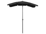 Vidaxl Ombrellone Con Palo 200X130 Cm Nero