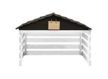 Vidaxl Robot Tagliaerba Garage Bianco E Nero 78X74X54 Cm Legno Di Abete