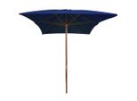 Vidaxl Ombrellone Con Asta In Legno 200X300 Cm Blu