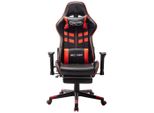 Syfax™ Sedia Da Gaming Con Poggiapiedi Rossa E Nera In Pelle Finta