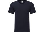 Fruit Of The Loom - T-Shirt "Iconic 150"" Con Scollo A V Per Uomo BC4794 (S) (Blu Scuro)"