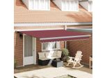 Vidaxl Tenda Manuale Rosso Vino 400X300 Cm