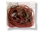 Elastici Diametro 4 Cm/Larghezza 1 Mm, 50 Pezzi - Rosso