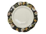 Piatto Da Portata Clayre & Eef Ø 28 Cm In Ceramica Bianca Nera Fiori
