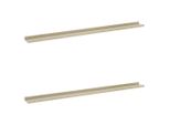 Vidaxl Mensole A Muro 2 Pz. Bianco E Rovere Sonoma 115X9X3 Cm