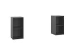 Vidaxl Mobili Tv 2 Pz. Grigio Lucido 72X35X36,5 Cm Materiale A Base Di Legno