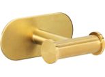 Gancio A Parete Wenko Turbo-Loc® Mod. Orea Duo Gold Matt, Fissaggio Senza Foratura