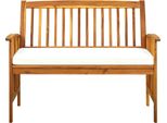 Syfax™ Panchina Da Giardino Con Cuscino 119 Cm Legno Massello D'acacia