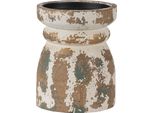 Portacandele Clayre & Eef Ø 12X15 Cm Legno Bianco Marrone