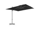 Vidaxl Ombrello Semaforo Con Palo In Acciaio 250X250 Cm Nero