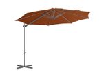 Vidaxl Ombrellone Semaforo Con Palo In Acciaio 300 Cm Terracotta