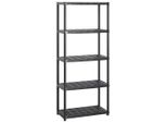 Scaffale A 5 Ripiani Nero 213X38X170 Cm In Plastica