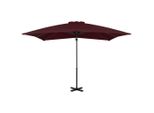 Vidaxl Ombrello Semaforo Con Palo In Alluminio 250X250 Cm Rosso Bordeaux