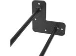 Wolketon 4 Pezzi Gambe Del Tavolo Gambe A Forcina 2 Barre Gambe A Forcina 61Cm (24 Pollici) Per Scrivania, Tavolo Da Pranzo, Comodino, Armadi Tv, Nero