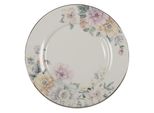 Piatto Da Pranzo Clayre & Eef Ø 26 Cm Fiori Di Porcellana Rosa Beige
