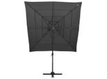 Vidaxl Ombrellone Con Palo In Alluminio A 4 Strati Antracite 250X250 Cm