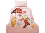 Moana - Set Di Biancheria Da Letto Reversibile TA12566 (Letto Singolo) (Rosa/Bianco)