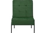 Poltrona Relax 65X79X87 Cm In Velluto Verde Scuro