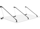 Glaszentrum Hagen - 230X90 Cm Schizzo Di Vetro Trasparente - Trasparente Con Supporto Nero. Supporto Nero