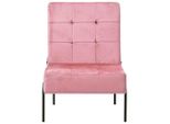 Syfax™ Poltrona Relax 65X79X87 Cm Rosa In Velluto