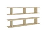 Vidaxl Mensole A Muro 2 Pezzi Rovere Sonoma 105X18X20 Cm Materiale A Base Di Legno
