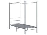 Syfax™ Letto A Baldacchino Grigio In Metallo 90X200 Cm