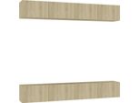 Mobili Tv 4 Pezzi Rovere Sonoma 100X30X30 Cm Materiale A Base Di Legno