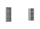 Vidaxl Mobili Tv A Parete 2 Pz. Materiale A Base Di Legno Grigio Cemento