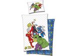 Carbotex Biancheria Da Letto In Cotone 140X200 Avengers Bianco Blu Colorato C24