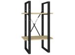 Libreria 2 Scomparti Rovere Sonoma 40X30X70 Cm Materiale A Base Di Legno