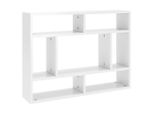 Vidaxl Scaffale A Muro Bianco Lucido 75X16X55 Cm Materiale A Base Di Legno